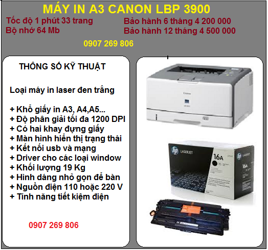 Máy in khổ a3 canon 3500 giá rẻ